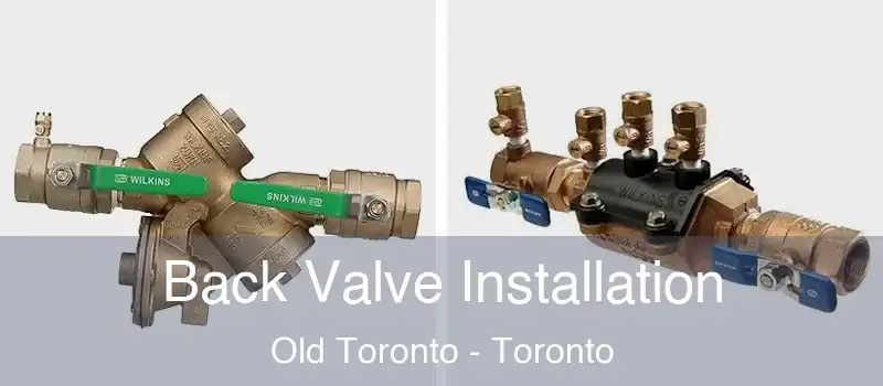  Back Valve Installation Old Toronto - Toronto